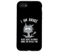 Crazy Shocked Cat I Am Awake Please Respect My Privacy Case for iPhone SE (2020) / 7/8