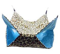 Crazy Shop Hamster Hanging Hammock Cage Sleeping Bed for Pet Hamster Gerbil Rat Mouse Chinchilla Guinea Pig Ferret Squirrel Rabbit Kitten Puppy Small Animal (S(20x20cm), Leopard)