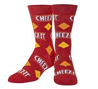 Crazy Socks - Cheez-It Snack Food Crew Socks - Officially Licensed Funny Novelty Gift Sock-Cozy Daily Wear, Cheez-it, Large