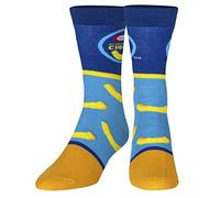 Crazy Socks, Fun Food & Snack Themed Crew Socks for Men, Colorful Assorted Styles, Macaroni & Cheese, Large