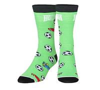 Crazy Socks, Odd Sox, Funny Socks, Men's Crew 8-12, Novelty Silly Fun includes cornflakes, football, heinz, oreos (Football)