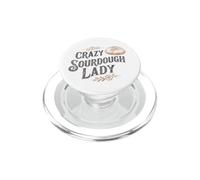 Crazy Sourdough Lady Funny Bread Baker Sourdough Starter PopSockets PopGrip for MagSafe