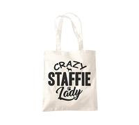 Crazy Staffie Lady Tote Bag - natural One Size