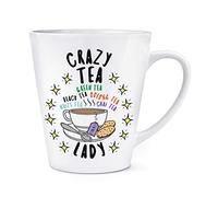 Crazy Tea Lady Stars 12oz Latte Mug Cup