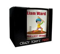 CRAZY TONY'S Boys Worlds Best Cricketer Personalised Mug Nephews Sons Birthday Cricket Gift
