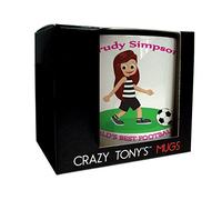 CRAZY TONY'S Girls Worlds Best Footballer Mug Personalised Mug Female Daughter Football Gift