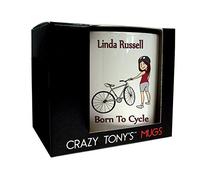 CRAZY TONY'S Ladys Born to Cycle Personalised Mug Mum Daughter Birthday Female Cyclist Gift