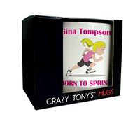 CRAZY TONY'S Ladys Personalised Athletics Mug Daughter Niece Sister Sprinter Birthday Gift