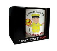 CRAZY TONY'S No.1 Lollipop Mug Mug Personalised Mug Thank You Lollipop Man Gift, Design 1