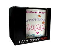 CRAZY TONY'S Personalised Best Mummy in The World Mug Mothers Day Gift for Mum from Child