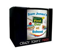 CRAZY TONY'S Personalised Schoolboy Mug Good Luck Son Nephew Brother First Day at School Gift