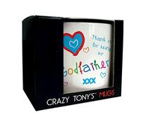 CRAZY TONY'S Thank You for Being My Godfather Personalised Mug Unique Thanks Godparent Gift