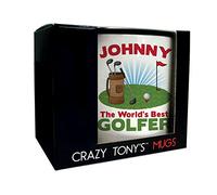 CRAZY TONY'S Worlds Best Golfer Personalised Mug Dad Grandad Husband Son Birthday Golf Gift