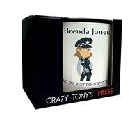 CRAZY TONY'S Worlds Best Policewoman Mug Personalised Mug Mum Wife Female Police Officer Gift