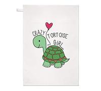 Crazy Tortoise Girl Tea Towel Dish Cloth