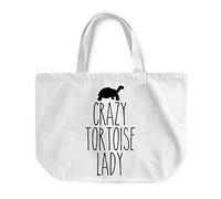 Crazy Tortoise Lady Maxi Bag One Size White Funny Tortoise Lover Gift Shopping Gym Beach Bag
