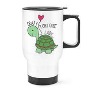 Crazy Tortoise Lady Travel Mug Cup with Handle