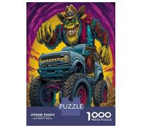 Crazy Truck Jigsaw Puzzles for Adults Gifts 1000 Pieces Fun Challenging Home Decors Brainteasing Monster Gorilla Jigsaw Puzzle for Women Men Adult 52x38cm/1000pcs