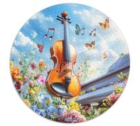 Crazy Violin Jigsaw Puzzles Flowers And Butterflies Challenge Toy Educational Games Home Decoration for Adults& Teenager Age 14 Years Up 1000pcs (67.5x67.5cm)