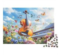 Crazy Violin,Rätsel Für Erwachsene 1000pcs (75x50cm),Herausforderungsspiele Flowers And Butterflies