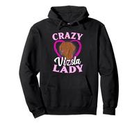 Crazy Vizsla Lady Funny Dog Lover Hungarian Pointer Mum Pullover Hoodie