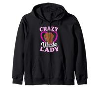 Crazy Vizsla Lady Funny Dog Lover Hungarian Pointer Mum Zip Hoodie