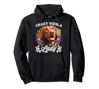 Crazy Vizsla Lady Hungarian Vizsla Owner Pet Dog Vizsla Pullover Hoodie