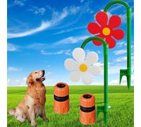 Crazy Water Daisy Sprinkler, Crazy Water Daisy Sprinkler Dog Toy, 720° Rotating Crazy Daisy Dancing Funny Sun Flower Water Sprinkler, Fun Irrigation Tool for Kids & Pets Playing (2 PCS B)