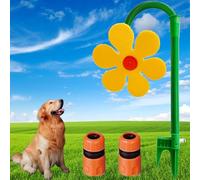 Crazy Water Daisy Sprinkler, Crazy Water Daisy Sprinkler Dog Toy, 720° Rotating Crazy Daisy Dancing Funny Sun Flower Water Sprinkler, Fun Irrigation Tool for Kids & Pets Playing (Yellow)