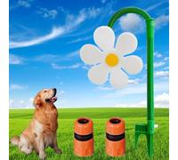 Crazy Water Daisy Sprinkler, Crazy Water Daisy Sprinkler Dog Toy, 720° Rotating Crazy Daisy Dancing Funny Sun Flower Water Sprinkler, Fun Irrigation Tool for Kids & Pets Playing (White)