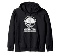 Crazy Water skiing girl like a normal girl - Water Skiing Zip Hoodie