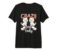 Crazy Westie Lady - West Highland Terrier Premium T-Shirt