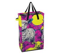 Crazy Wild Lambs Neon Color Narrow Hamper with Handles Laundry Room Baskets Foldable Teen Dirty Clothes Hamper for Nursery cesta de ropa sucia