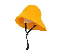 crazy4sailing Southwester Rain Hat Men & Women Storm - Waterproof Sailing Hat with Lining & Chin Strap - Classic Oilcloth Rain Hat for Sailing, Fishing & Outdoor - Windproof & Breathable, gold, M