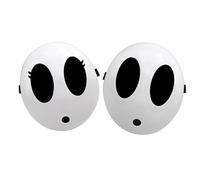 Crazycos 2PCS Shy Boys and Girls Mask Anime Anime Shy Masks Funny Halloween Boys and Girls Mask White Full Face Role Play Props Birthday Party Props