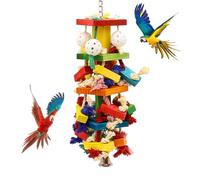 Crazydeer Interactive Parrot Toys for Large Birds, Cockatoo, Cockatiel, and Parakeet Toys, Big Bird Play Things, Fun and Engaging Bird Toys