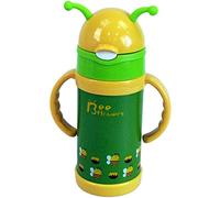 CrazyGadget® 280ML Stainless Steel Travel Mug Water Thermos Animal Kids Flask Thermal Cup Bottle (Bee Flowers)