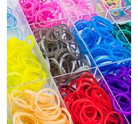 CrazyGadget 300 Refill Rubber Loom Bands Bracelet Making Kit S-Clips Refills - Pack Colours Picked Randomly from Neon, Jelly, Glitter and 2 Colour Mix Varieties!