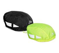 CrazyGadget® High Visibility Hi Vis Reflective Waterproof Bike Bicycle Cycle Helmet Cover - Universal One Size Fits All (Black and Yellow (Both))