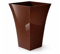 CrazyGadget® Large Milano Tall Planter Square Plastic Garden Flower Plant Pot Gloss Finish CHOCOLATE BROWN