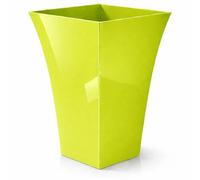 CrazyGadget® Large Milano Tall Planter Square Plastic Garden Flower Plant Pot Gloss Finish LIME GREEN