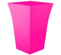 CrazyGadget® Large Milano Tall Planter Square Plastic Garden Flower Plant Pot Gloss Finish PINK