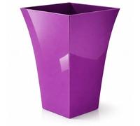 CrazyGadget® Large Milano Tall Planter Square Plastic Garden Flower Plant Pot Gloss Finish PURPLE