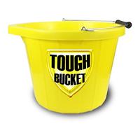 CrazyGadget® Super Heavy Duty Yellow Builders Bucket Plastic 3 Gallon 15 Litre 15L Strong Water Mixing Storage (5 Years Guarantee) (1)