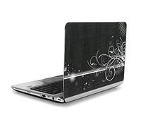 CrazyGadget® Universal Self Adhesive Laptop Skins Covers Stickers Decals Universal Sizes Cut to Size Fits 10.2" 11.6" 13.3" & 15.6" laptops - LT100J - Black & White Abstract