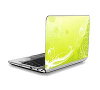 CrazyGadget® Universal Self Adhesive Laptop Skins Covers Stickers Decals Universal Sizes Cut to Size Fits 10.2" 11.6" 13.3" & 15.6" laptops - LT100A - Green Swirl Design