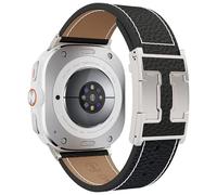 CrazyGrass Magnetic Leather Band Compatible with Samsung Galaxy Watch Ultra Bands 47mm for Men Women, Leather Replacement Strap with H Shaped Buckle for Samsung Galaxy Watch Ultra 47mm