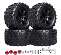 CrazyHobby Pre-Glued 2.8 RC Monster Truck Tires and Wheels for 1/10 Arrma Granite Voltage MEGA 2WD 1/10 Granite 4X4 V3 3S BLX Mounted, Set of 4