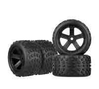 Crazyhobby Preglued RC Truck Wheels and Tires 12mm Hex for 1/18 Traxxas Latrax Teton 4WD Monster Trucks Car