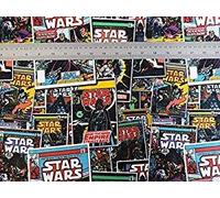 CRAZYLADIES TEXTILES Soft Furnishings-Craft-Sewing STAR WARS COMIC BOOKS 100% COTTON Print Licensed Fabric (HALF METRE)